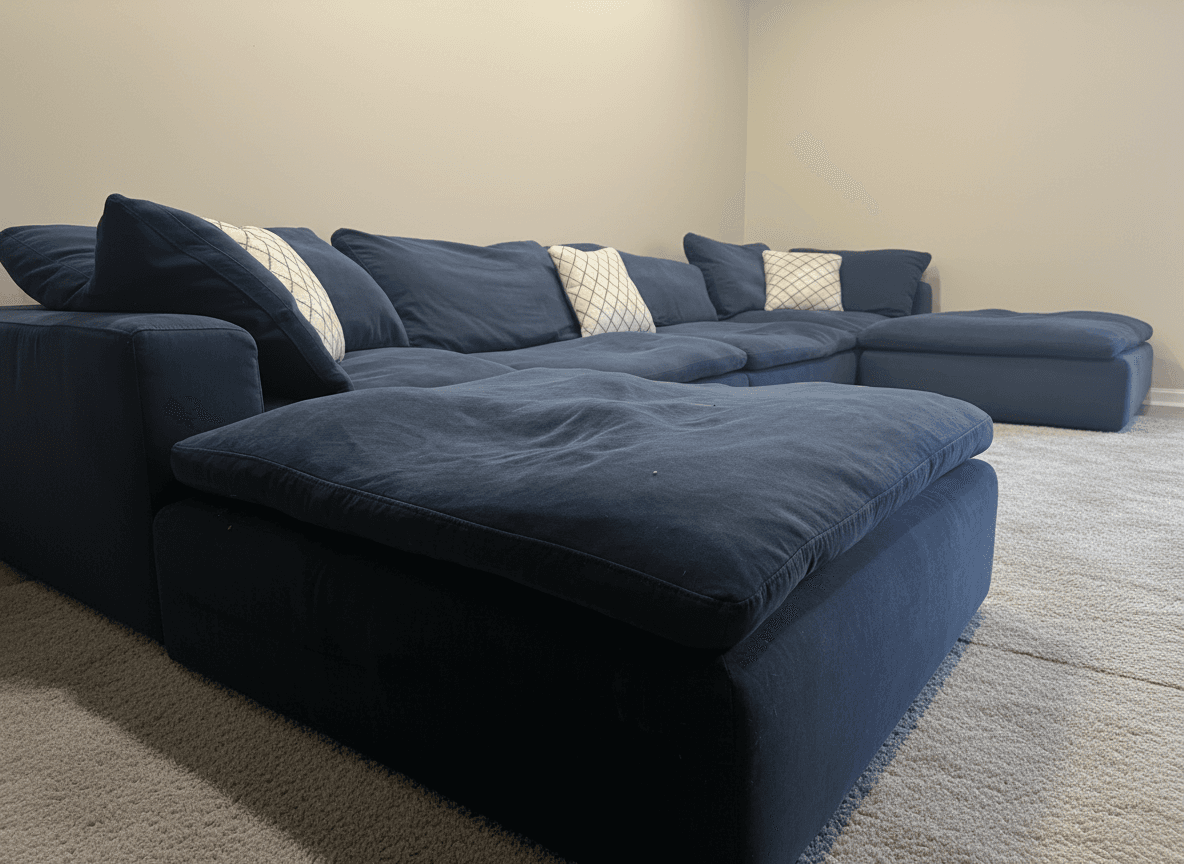 Dream Cloud sectional cushion detail