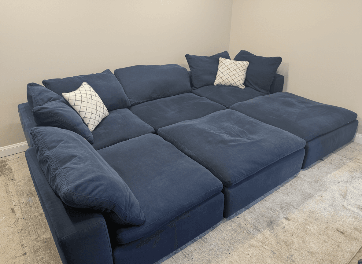 Dream Cloud sectional, full length